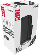 Avide Επιτοίχιο Φωτιστικό Εξωτερικού Χώρου Toledo 2xGU10 IP54